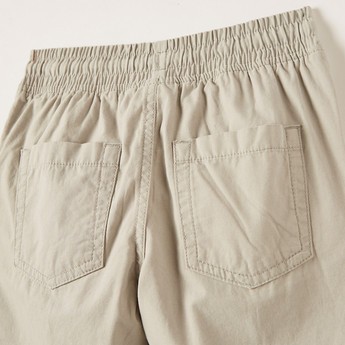 Juniors Solid Shorts with Pockets and Drawstring Closure