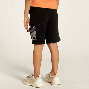 PUMA Printed Cargo Shorts with Drawstring Closure