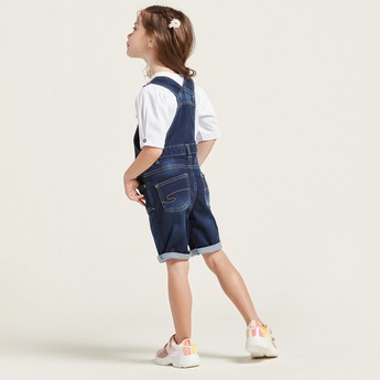 Lee Cooper Solid Dungarees with Pocket Detail and Belt Loops