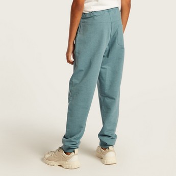 Juniors Solid Jog Pants with Drawstring Closure and Pockets