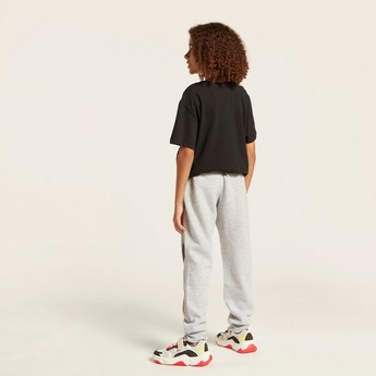 Reebok Logo Print Jog Pants with Pockets and Elasticated Waistband