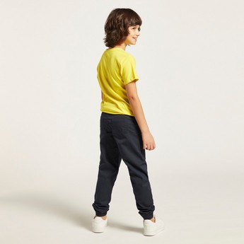 Juniors Solid Pants with Pockets and Drawstring Closure