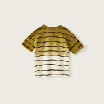 Juniors Striped T-shirt with Short Sleeves