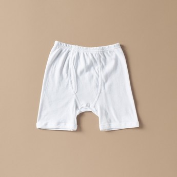 Juniors Solid Boxers with Elasticised Waistband - Set of 5