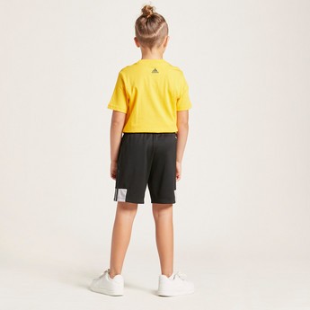 adidas Stripe Detail Shorts with Pockets and Elasticised Waistband