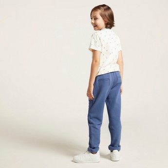 Solid Pants with Pockets and Elasticised Waistband