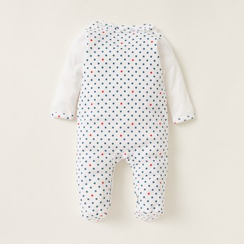 Juniors Printed Closed Feet Sleepsuit with Snap Closure