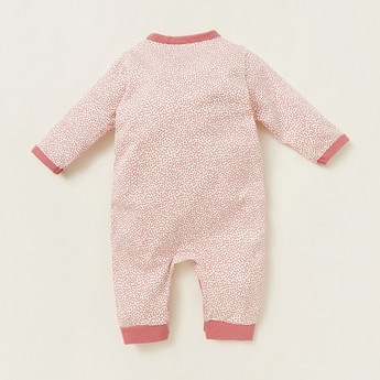 Love Earth All-Over Print Organic Sleepsuit with Long Sleeves