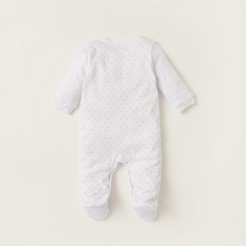 Giggles Printed Closed Feet Sleepsuit with Long Sleeves