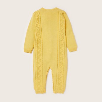 Juniors Textured Sleepsuit with Long Sleeves