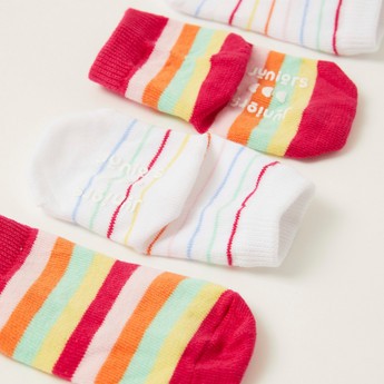 Juniors Striped Ankle Length Socks - Set of 2