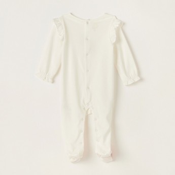 Love Earth Printed Organic Sleepsuit with Long Sleeves