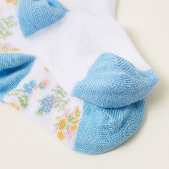 Juniors Floral Print Infant Socks - Set of 2