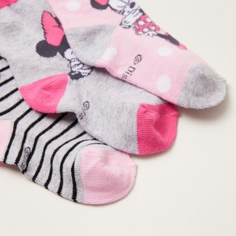 Disney Minnie Mouse Print Socks - Set of 3