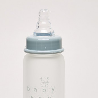 Giggles Glass Feeding Bottle with Silicone Sleeve - 120 ml