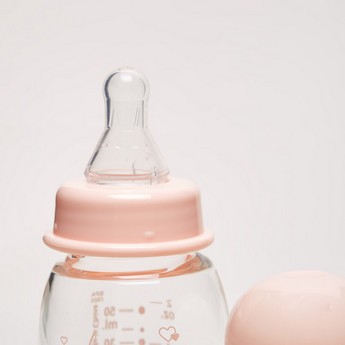 Giggles Printed Glass Feeding Bottle - 50 ml