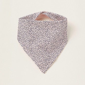 Love Earth Polka Dots Print Bandana Organic Organic Bib