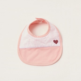 Giggles Printed Bib with Press Button Closure