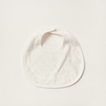 Giggles Textured Bib with Snap Button Closure