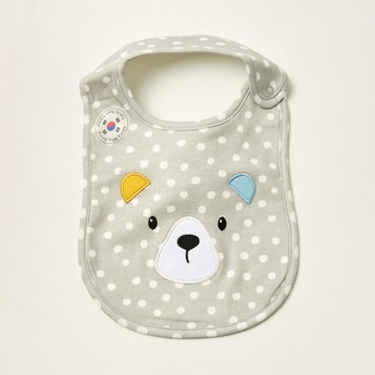 Juniors All-Over Printed Bib with Button Closure