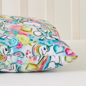 Juniors All-Over Unicorn Print Cushion