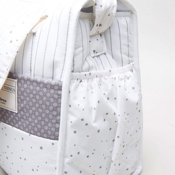 Cambrass Printed Diaper Bag with Twin Handles and Zip Closure