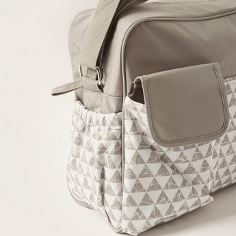 Juniors All-Over Triangle Print Diaper Bag