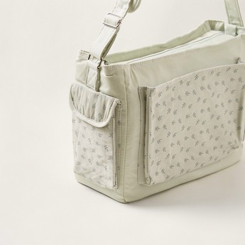 Giggles Printed Diaper Bag with Adjustable Strap