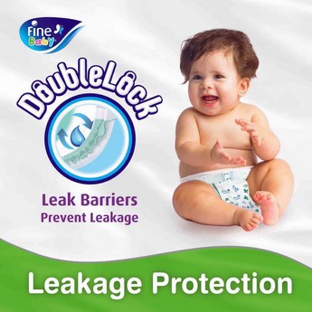 Fine Baby DoubleLock Medium Size 3, 36-Diapers Economy Pack - 4-9 kgs