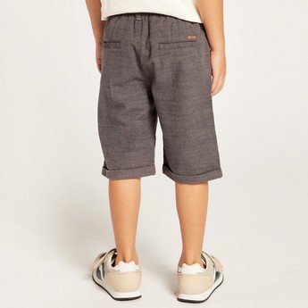 Eligo Solid Shorts with Pockets and Drawstring Closure