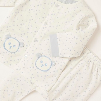 Juniors Printed Shirt and Pyjama Set