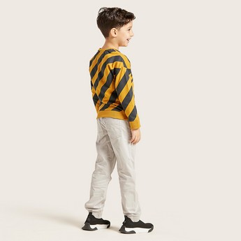 Juniors Solid Pants with Pockets and Elasticated Drawstring Waist