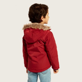 Juniors Zip Through Jacket with Hood and Pockets