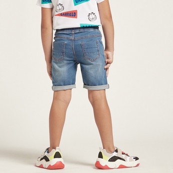 Juniors Solid Shorts with Pocket Detail and Drawstring Closure