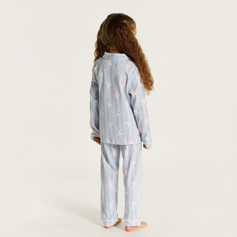 Juniors Printed Long Sleeve Shirt and Pyjama Set