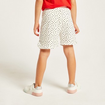 Juniors Printed Shorts with Drawstring Closure