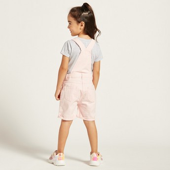 Juniors Solid Dungarees with Pockets