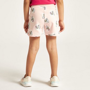 Disney Daisy Duck Print Shorts with Drawstring Closure