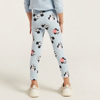 Disney All-Over Minnie Mouse Print Leggings with Elasticated Waistband