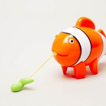 Gloo Pull String Bath Buddies Clown Fish Toy