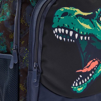 Juniors Dinosaur Print Trolley Backpack with Lunch Bag and Pencil Pouch - 18 inches