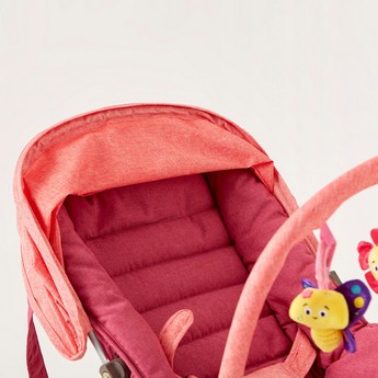 Juniors Coral Baby Rocker with Canopy