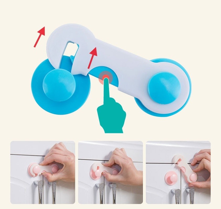 5pcs/lot Children's Security Protector Baby Care Multifunctional Child Baby Safety Lock Cabinet Wardrobe Drawer Door Safety Locks