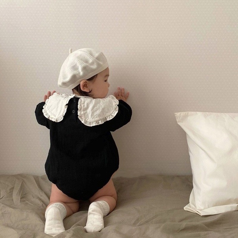 Cute Baby Long Sleeve Baby Jumpsuits 2021 Spring New Girls Jumpsuit Baby Boy Lace Big Breasted Onesie Princess Clothes