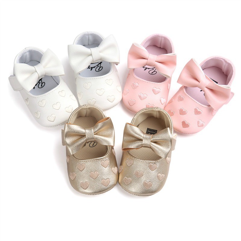 Newborn Baby Shoes Infant Boys Girl First Walker PU Sole Princess Bowknot Fringe Toddler Baby Crib Shoes Casual Moccasins