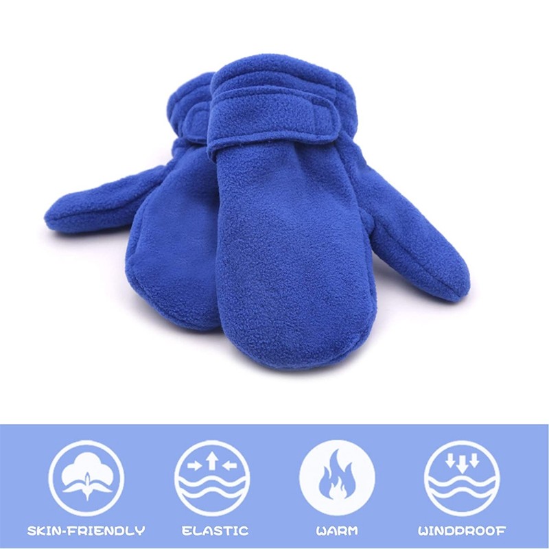 Baby Boy Winter Mittens Lined With Fleece Easy On Toddler Boy Girls Gloves Thick Warm Outdoor Hand Warmers