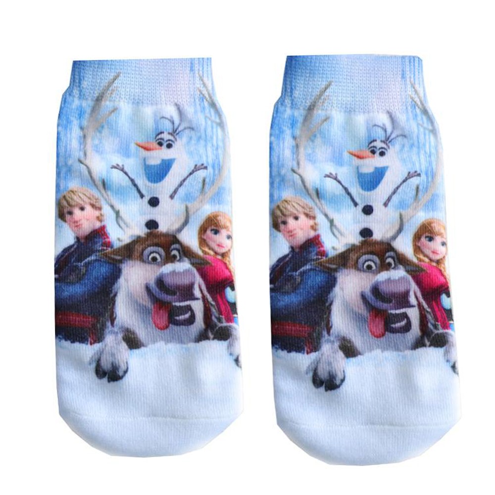 4 Pairs/Bag Kids Socks Children Frozen Socks Spring Cotton Anna Elsa Princess Cartoon Socks for Boy Girls Socks