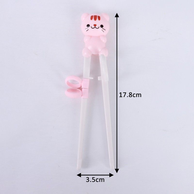 1pc cute cartoon baby beginner training chopsticks food grade silicone animal pattern baby learning chopsticks