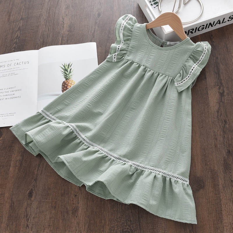 Keelorn Girls Dress Summer 2022 Kids Clothes Sleeveless Hollow Out Baby Princess Dresses For Baby Clothes Vestidos 2-7Y