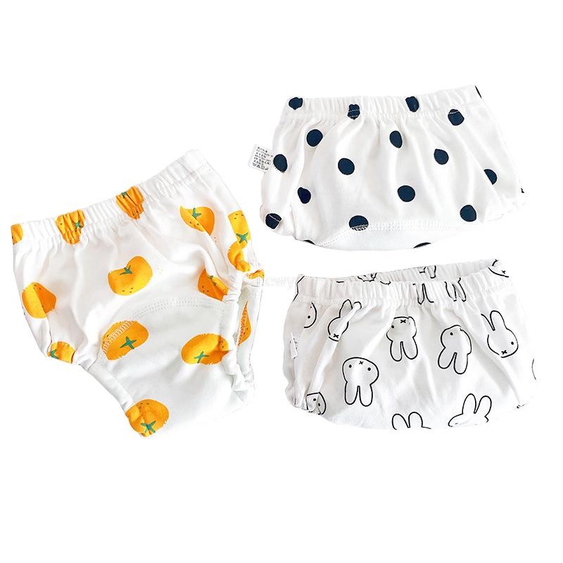 3pcs/lot Baby Training Pants 6 Layers Waterproof Reusable Cotton Infant Boy Pants Underwear Cloth Girls Diaper Diaper Panties